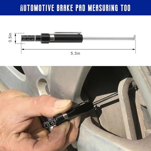 Car Brake Pad Thickness Measure Tool, Auto Brake Pad Detection Pen with 1.5-11mm Scale, Thickness Gauge for Auto Internal External Brakes Pads Measurement, Car Accessories in Kuwait