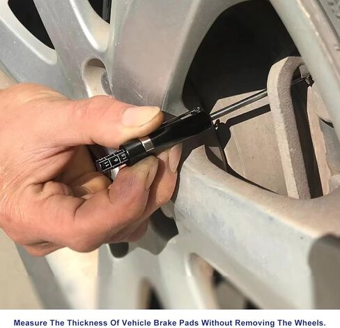 Car Brake Pad Thickness Measure Tool, Auto Brake Pad Detection Pen with 1.5-11mm Scale, Thickness Gauge for Auto Internal External Brakes Pads Measurement, Car Accessories in Kuwait