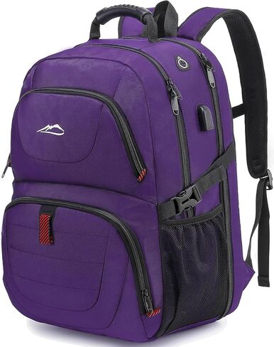 ProEtrade Travel Backpack, Extra Large Laptop Backpack Business Anti Theft TSA Approved College Work Computer Bag Fits 17 Inch Laptop with USB Charging Port for Women Men(Black) in Saudi Arabia