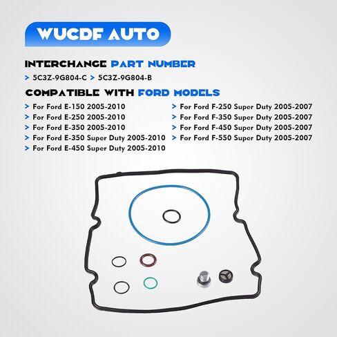 Hpop High Pressure Oil Pump Gasket Kit for Ford E-150 E-250 E-350 E-450 Super Duty 2005-2010 for Ford F-450 Super Duty 2005-2007 Replaces# 5C3Z-9G804-C 5C3Z-9G804-B in Kuwait