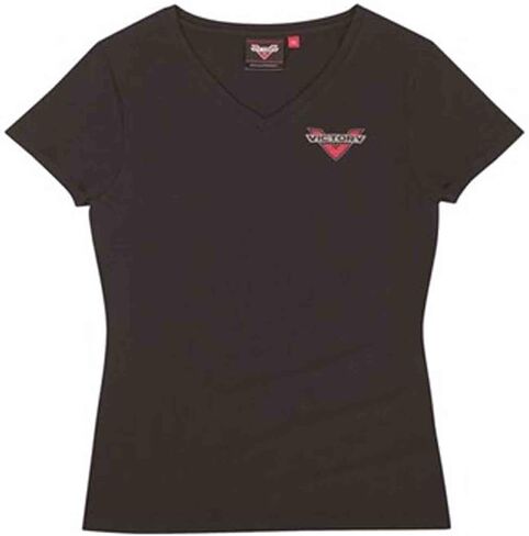 Victory Motorcycle New OEM Women's Black Performance Tee Shirt, Large, 286630706 in Kuwait