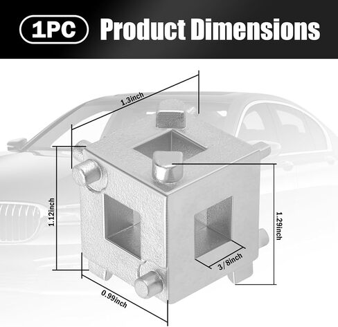 Cube Brake Caliper Compression Tool Driven by 3/8" Tool,6-face Car Rear Brake Caliper Tools for Returning Brakes Pistons,Sturdy Disc Brakes Calipers Piston Compressor Tools in Kuwait