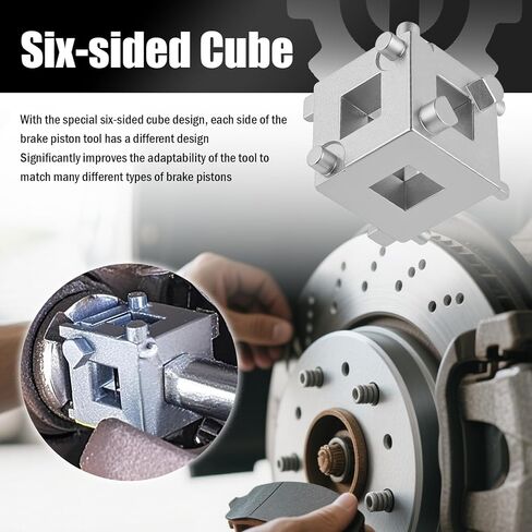 Cube Brake Caliper Compression Tool Driven by 3/8" Tool,6-face Car Rear Brake Caliper Tools for Returning Brakes Pistons,Sturdy Disc Brakes Calipers Piston Compressor Tools in Kuwait