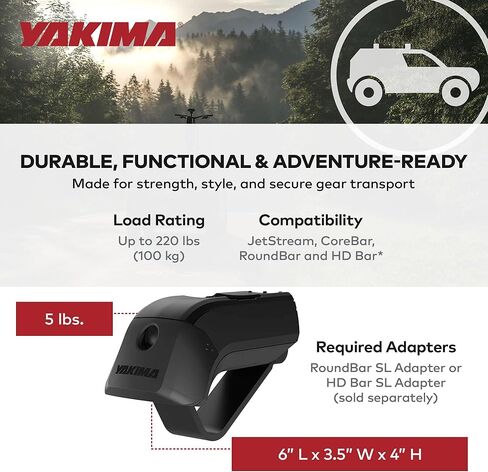 Yakima 4 Pack Roof Rack Towers, Rooftop Rail Accessories for Extended Cargo Capacity, Compatible w/Vehicles w/Raised Side Rails, Timberline Towers in Kuwait
