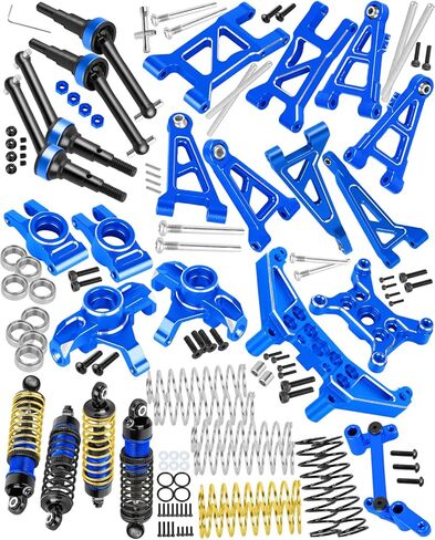 1/14 14301 14302 14303 14304 RC Driveshafts CVD,Shocks Absorber,A Arms,Steering Cup Block & Rear Hubs,Shock Tower,Steering Upgrades Part for 1/14 RC Car,Titanium in Kuwait
