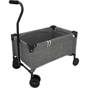 509 Crew: Little Wagon - Melange Grey - Folding Pull-Along Cart, Adjustable Handle, Canvas-Metal Frame, Transport Toys-Dolls-Stuffed Animals, Kid 3+ in Kuwait