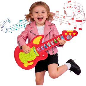 Kids Guitar Toy for 1-3 Year Old Boys Girls,Toddler Musical Toy with Lights,3 Play Modes Music & Animal Sounds,Early Learning Educational Guitar,Birthday Christmas for Baby in Saudi Arabia