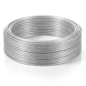 8 Gauge Aluminum Craft Wire 100 Feet 3.2mm Bendable and Strong Craft Wire lexible Aluminum Armature Wires for Sculpting, Jewelry Making, Armature Making, Wires Weaving and Wrapping, Silver in Kuwait