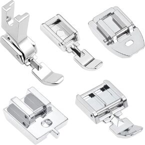 5PCS Invisible Zipper Foot, Invisible & Concealed Zipper Presser Feet for Precise Zipper Installation for All Low ShankSnap on Singer, Brother, Babylock, JanomeSewing Machines in Kuwait