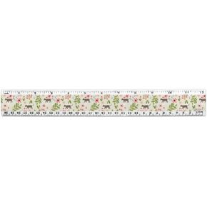 Cats and Flowers 12 Inch Standard and Metric Plastic Ruler in Kuwait