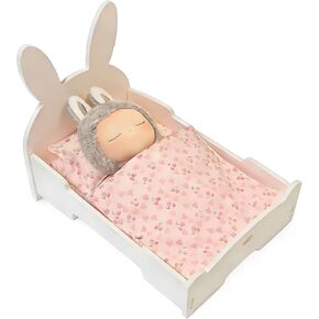 Miniature Bed Set for Labubu Doll, with Mattress Pillow Blanket Heart Cherry Patterns, Dollhouse Accessories Furniture Fits All Dolls Under 26CM/10Inch in Saudi Arabia