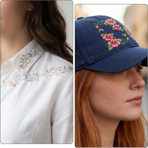 Lekgavd Water Soluble Embroidery Patterns, Stick and Stitch Embroidery Transfer Patterns, Flower Embroidery Stickers for Clothes Bags Hats Home Textiles Sewing Craft for Women in Kuwait