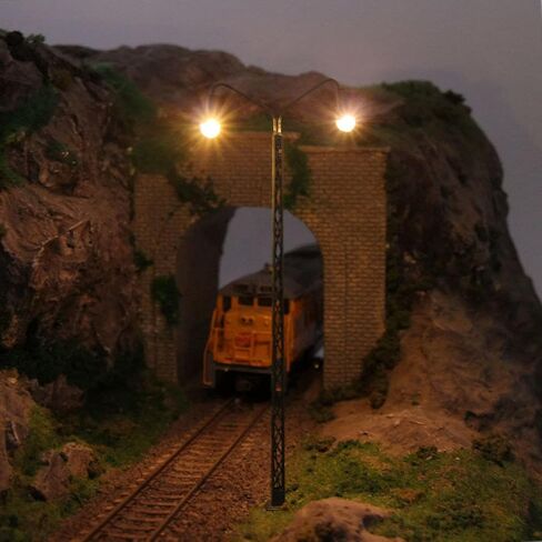 5Pcs Model Railway Train Model Street Lights LED Lattice Mast Light for Model Railroad HO Scale Layouts 3V DC/AC 20mA with Resistors in Kuwait