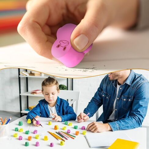 24 Pack Duck Erasers Tiny Duck Animal Eraser Pencil Top Rubber Desk Pets for Classroom Prizes, Game Reward, Back to School Supplies, Goodie Bag Stuffers, Party Favors in Kuwait