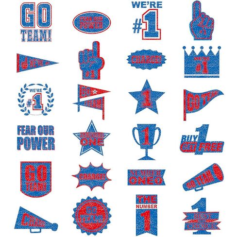 Landhoow 240 Pcs Silver Team Spirit Tattoos Temporary Glitter Go Team Tattoos School Field Day Camp Spirit Day Accessories Football Cheer Stickers for Pep Rally Supplies Color Accessories in Saudi Arabia