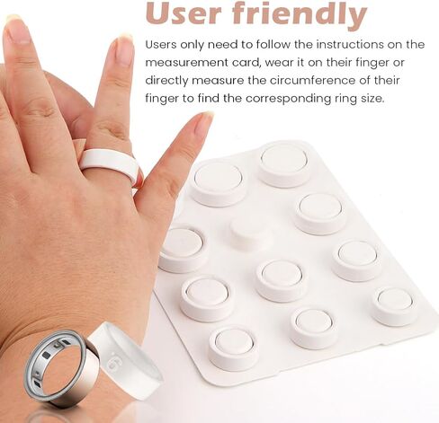 مجموعة Oura Ring 4 مقاسات، أداة قياس أصابع احترافية من Oura Ring Sizer حلقات ذكية، ابحث عن خواتمك قبل شراء الخواتم مقاس 4 إلى 15 (اللون: أبيض) in Kuwait