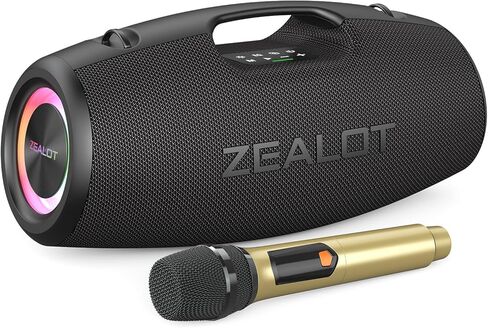 مكبر صوت بلوتوث ZEALOT، مكبر صوت محمول بقوة 120 واط بصوت عالٍ مع صوت جهوري مزدهر، مكبر صوت مقاوم للماء IP67 مع ضوء LED، باور بانك، بلوتوث 5.2، مكبر صوت خارجي، مكبر صوت بلوتوث كبير للتخييم والشاطئ والهدايا in Kuwait