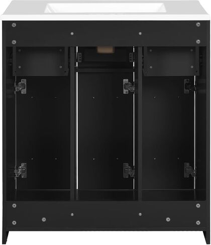 30inch Bathroom Vanity with Undermount Sink and Drawers, Painted Surface, Soft-Close Doors, Bathroom Cabinet with Tip-Out Drawer in Kuwait