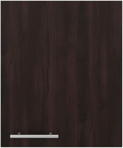 Wall Cabinet with 1 Door and 2 Shelves, Dark Walnut in Kuwait