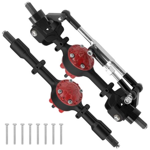 Metal Front and Rear Portal Axle Set Parts Compatible with 1/16 RC Car Models Compatible with C14 C24 C34 C44 B14 B24(Silver A) in Kuwait