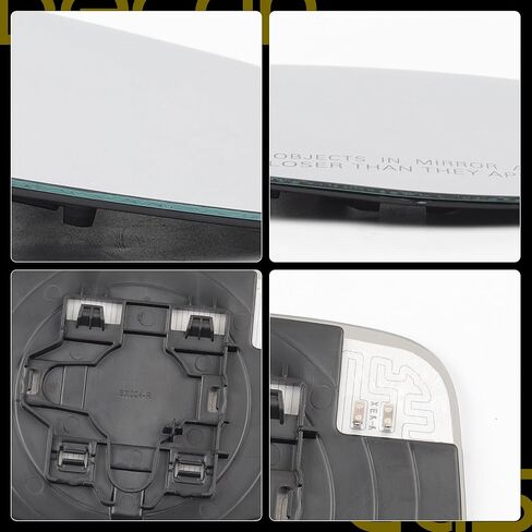 Dasbecan 76203TK8A51 زجاج مرآة الرؤية الخلفية للجانب الأيمن للراكب مع حامل بلاستيكي متوافق مع Honda Odyssey 2014 15 16 17 استبدال مرآة ساخنة بالطاقة # 76203-TK8-A51 in Saudi Arabia