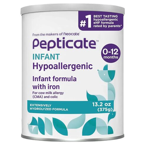 Pepticate Baby Formula, Hypoallergenic Powdered Infant Formula for Cow Milk Allergy, with Omega 3 DHA, ARA, Iron & Prebiotics, 13.2oz in Saudi Arabia