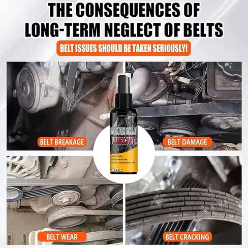 Belt Conditioner Spray Automotive | 100ml Engine Lubricant Spray,Car Engine Drive Belt Lubricant | for Garage Automotive Sedan SUV RV Truck Workshop Outdoor in Kuwait