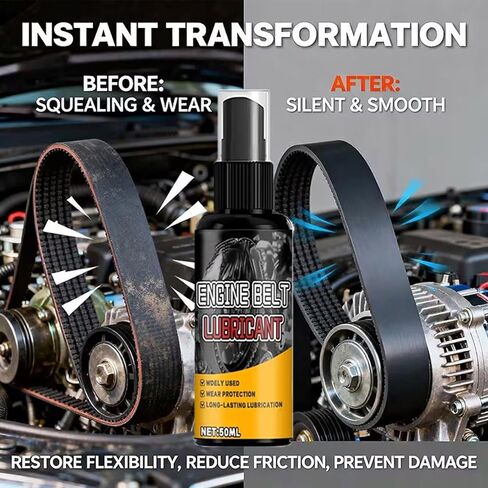 Belt Conditioner Spray Automotive | 100ml Engine Lubricant Spray,Car Engine Drive Belt Lubricant | for Garage Automotive Sedan SUV RV Truck Workshop Outdoor in Kuwait