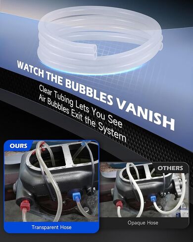 Orion Motor Tech Master Cylinder Bleeder Kit Compatible with 13911, 21pc Complete Brake Bleeder Tool Kit with SAE & Metric Fittings, 22 in Clear Hose, Clips and PTFE Tape, Universal Fit in Kuwait