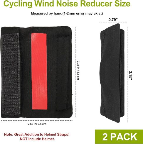 Cycling Wind Noise Reducer Helmet Attachment, Wind Noise Blocker for Noise Reduction in Biking, Universal Helmet Wind Noise Reducer Fit for Cyclists Mountain Bikers, Bike Helmet Accessories 2 Pack in Kuwait