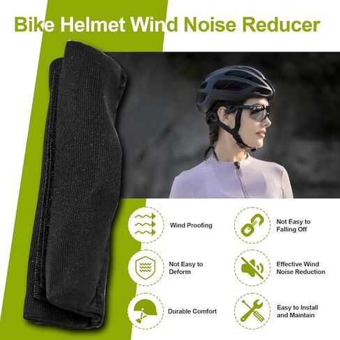 Cycling Wind Noise Reducer Helmet Attachment, Wind Noise Blocker for Noise Reduction in Biking, Universal Helmet Wind Noise Reducer Fit for Cyclists Mountain Bikers, Bike Helmet Accessories 2 Pack in Kuwait