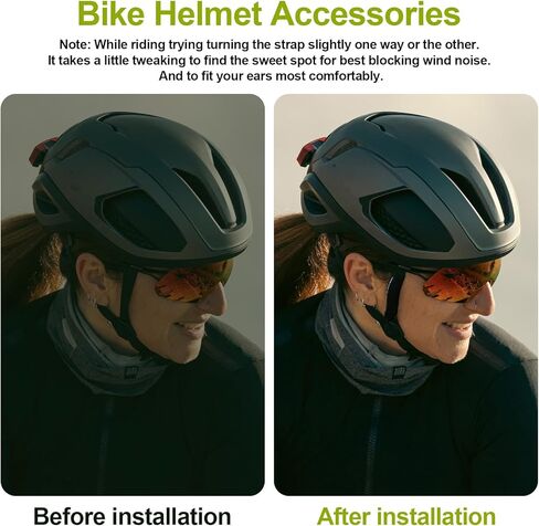 Cycling Wind Noise Reducer Helmet Attachment, Wind Noise Blocker for Noise Reduction in Biking, Universal Helmet Wind Noise Reducer Fit for Cyclists Mountain Bikers, Bike Helmet Accessories 2 Pack in Kuwait