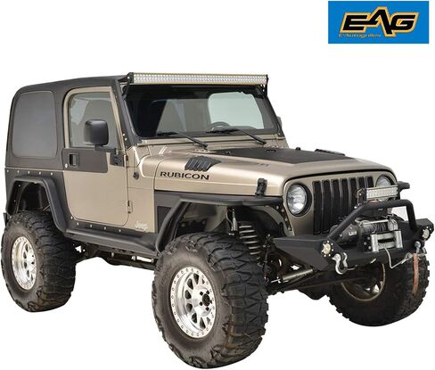 EAG Rock Guard مع Step Off Road مناسب لـ 97-06 Wrangler TJ in Kuwait