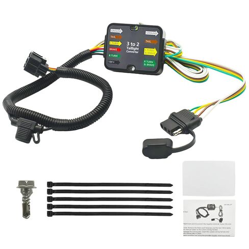 56420 4-Way Flat Trailer Wiring Harness Compatible with Hyundai Santa Fe 2019-2023, Santa Cruz 2022-2024, Palisade 2020-2023 & Kia Telluride 2020-2022, Carnival 2022-2024 Connector Towing Wiring Kit in Kuwait