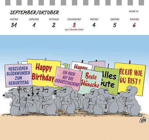 Uli Stein Postcard Calendar 2024 in Kuwait