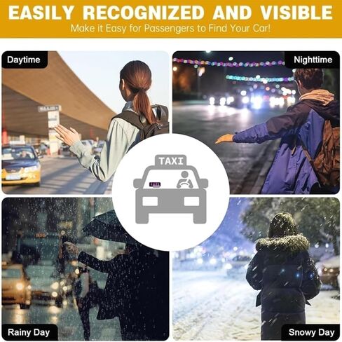 لافتة إضاءة LED للسيارة مع قابس USB وأكواب شفط: لون مزدوج لتحسين الرؤية في المطر أو الضباب أو الليل in Kuwait