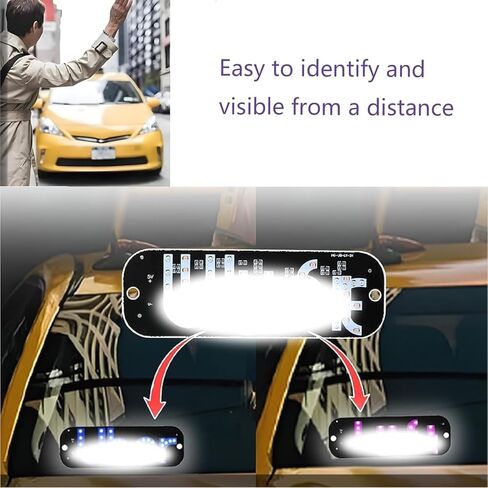 لافتة إضاءة LED للسيارة مع قابس USB وأكواب شفط: لون مزدوج لتحسين الرؤية في المطر أو الضباب أو الليل in Kuwait