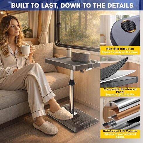 Car Seat Tray Table, Adjustable Car Desk for Laptop & Tablet, Multi-Function Travel Tray for Front Passenger/Rear/Driver Seat, Eating & Work Tray, Essentials Accessories for Long Trips in Kuwait