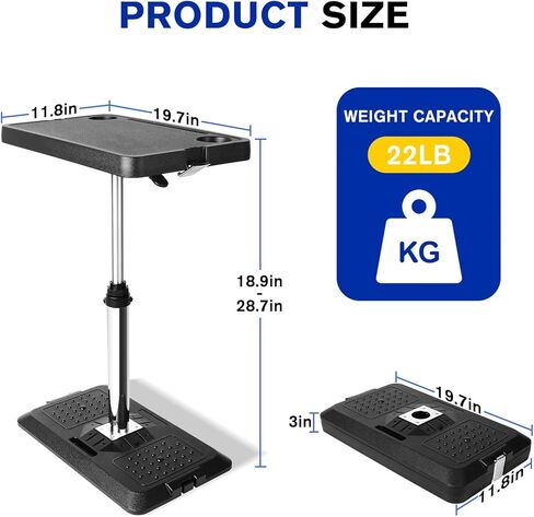 Car Seat Tray Table, Adjustable Car Desk for Laptop & Tablet, Multi-Function Travel Tray for Front Passenger/Rear/Driver Seat, Eating & Work Tray, Essentials Accessories for Long Trips in Kuwait