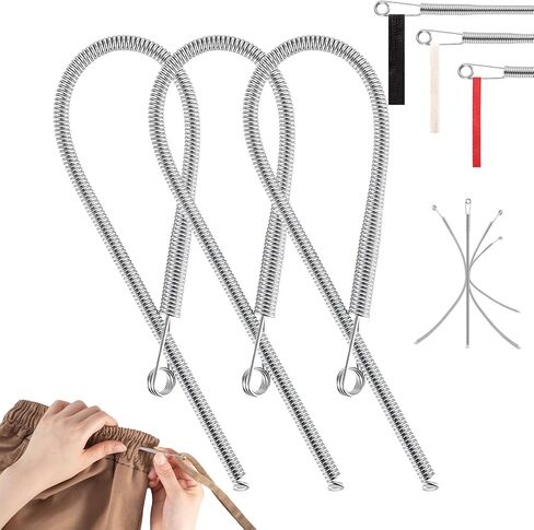 Luxify 3 Pack Elastic Drawstring Threader Tool, Easy Drawstring Replacement for Fits Sweatpants, Hoodies & Pants in Kuwait