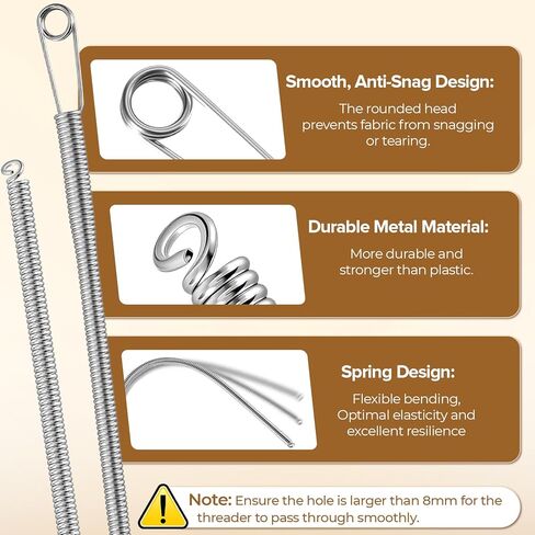 Luxify 3 Pack Elastic Drawstring Threader Tool, Easy Drawstring Replacement for Fits Sweatpants, Hoodies & Pants in Kuwait