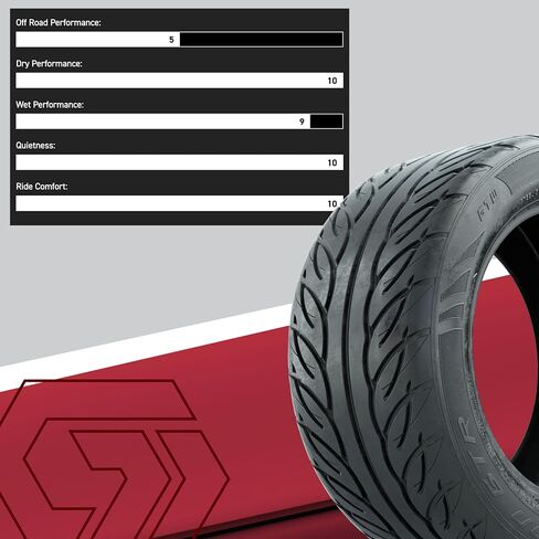 GTW 12 Inch Golf Cart Wheels and Tires Combo | GTW Specter Chrome Wheels on 215/40-R12 Fusion GTR Steel Belted Radial Street Tires | Set of 4 in Kuwait