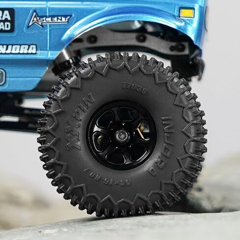 INJORA 44 * 16mm 0.7" XHX Pin Tires for 1/30 Axial SCX30 (T7030) in Kuwait