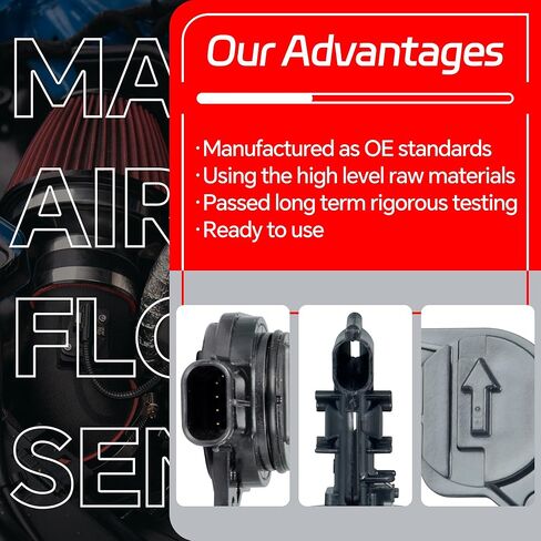 Mass Air Flow Sensor 197500-0020 MAF Compatible with Lexus RX350/RX450h(2016-2017) LC500h(2018) Toyota Tacoma (2016-2017) Sienna(2017) Camry/C-HR(2018) Replaces AF10658 22204-75040 in Kuwait