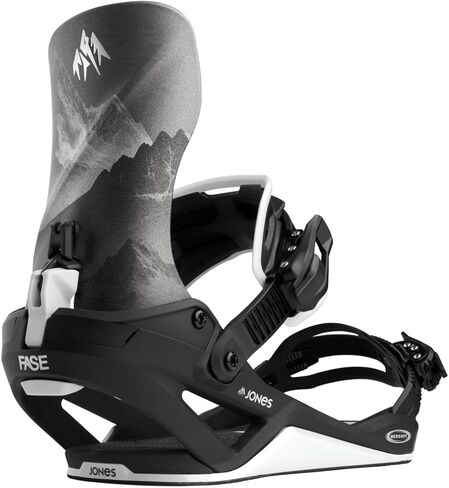 JONES Mercury Fase Snowboard Bindings – Eclipse Black – All-Mountain Freeride Performance with Responsive Control in Saudi Arabia