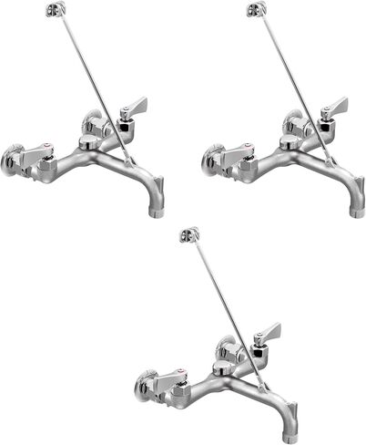 Designed to withstand heavy daily use, the Moen Commercial M-DURA Two-Handle Service Sink Faucet with Vacuum Breaker delivers everyday reliability in commercial settings. This wall-mounted faucet is constructed from solid cast brass and has a timeless rou in Saudi Arabia
