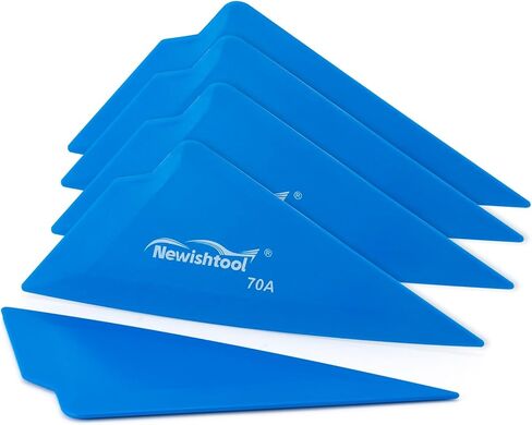 NEWISHTOOL 5 حزمة أدوات تلوين السيارة ممسحة مثلثة، أداة مكشطة زاوية محيطية زرقاء صلابة 70 أمبير مع حواف متعددة، ممسحة تظليل النافذة لـ PPF، وتغليف السيارة، وتطبيق فيلم النافذة in Kuwait