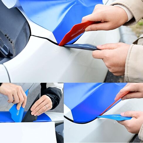 NEWISHTOOL 5 حزمة أدوات تلوين السيارة ممسحة مثلثة، أداة مكشطة زاوية محيطية زرقاء صلابة 70 أمبير مع حواف متعددة، ممسحة تظليل النافذة لـ PPF، وتغليف السيارة، وتطبيق فيلم النافذة in Kuwait