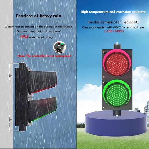 Traffic Light Lamp, Red/Green Traffic Signal with Controller,for Outdoor Garages, Wharf Construction Sites in Kuwait