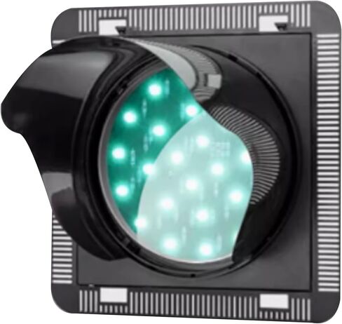Traffic Light Lamp, 100mm Green Traffic Signal, with Sunshade, Snap-in Installation in Kuwait